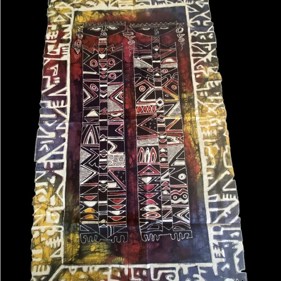 Original Abstract African Art Print on Textile - Picture 5 of 9